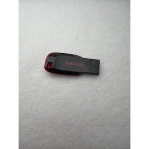 SanDisk Cruzer Blade USB Flash Drive 32GB Black Red Excellent SDCZ50-032G